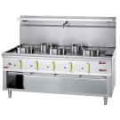 DIAMOND - Fourneau wok 5 brûleurs avec rideau d'eau