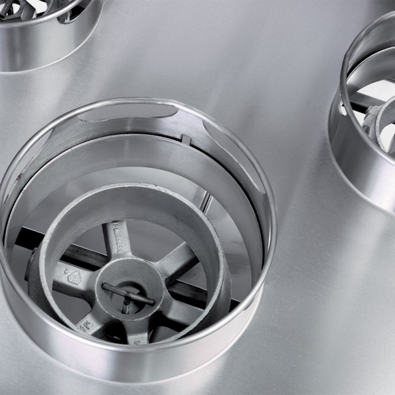 DIAMOND - Fourneau wok 7 brûleurs avec rideau d'eau