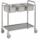 DIAMOND - Chariot de service inox - 3x GN 1/1 + 1 niveau