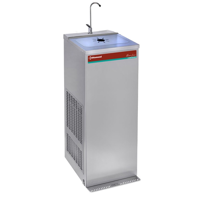 DIAMOND - Fontaine réfrigérée à pédale - inox - 35 litres/heure