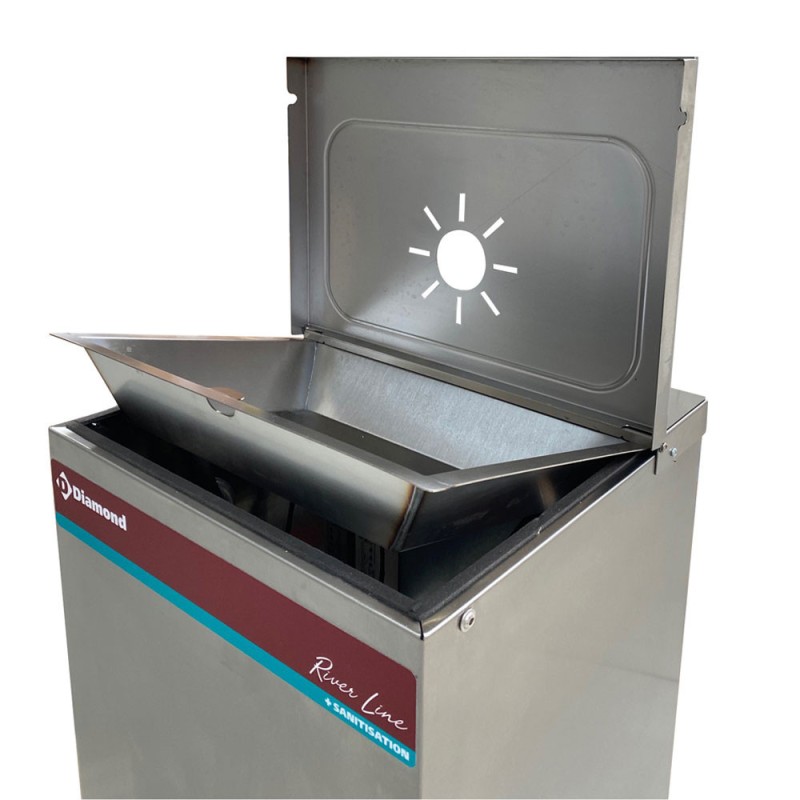 DIAMOND - Fontaine réfrigérée à pédale - inox - 35 litres/heure