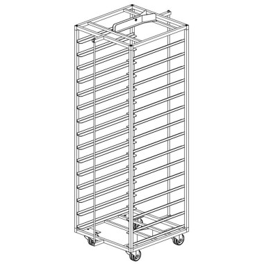 DIAMOND - Chariot inox pour four rotatif