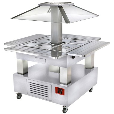 DIAMOND - Ilot buffet - salad bar - réfrigéré - 4x GN 1/1-150