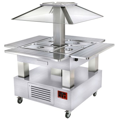 DIAMOND - Ilot buffet - salad bar - réfrigéré - 4x GN 1/1-150