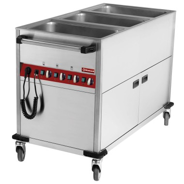 DIAMOND - Chariot thermique 3 GN 1/1 -H 150 mm 3 températures (sur arm. chauff.)