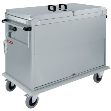 DIAMOND - Chariot bain-marie 3x GN 1/1 à couvercles+ armoire