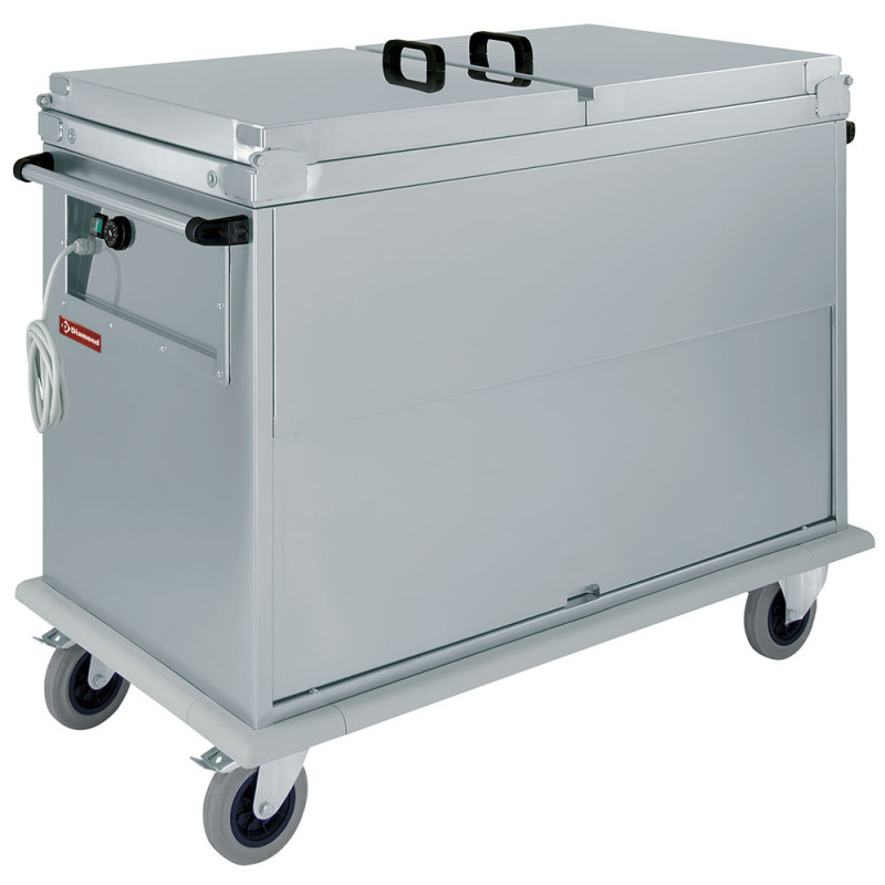 DIAMOND - Chariot bain-marie 3x GN 1/1 à couvercles+ armoire