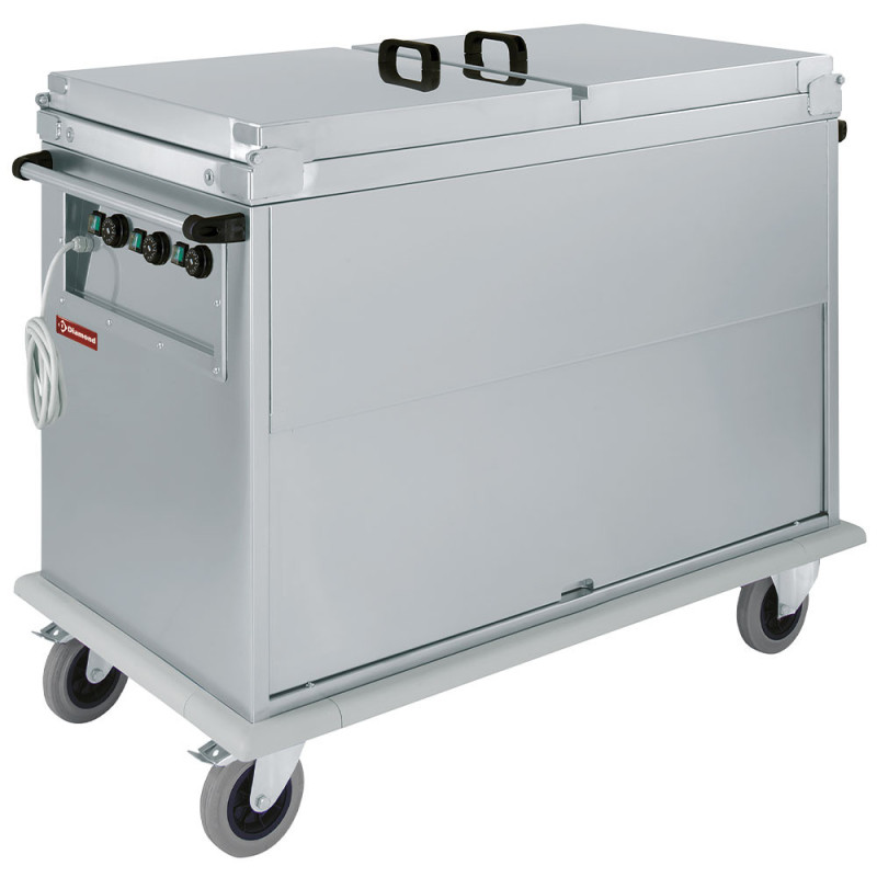 DIAMOND - Chariot bain marie 3x GN 1/1- couvercles- sur armoire