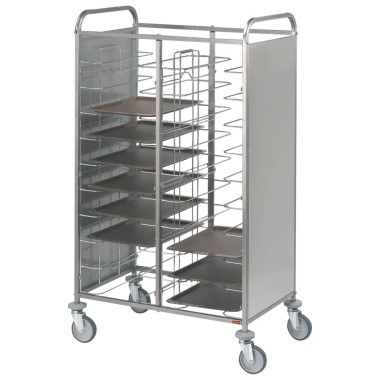 DIAMOND - Echelle à plateaux universel inox 2x 12 niveaux