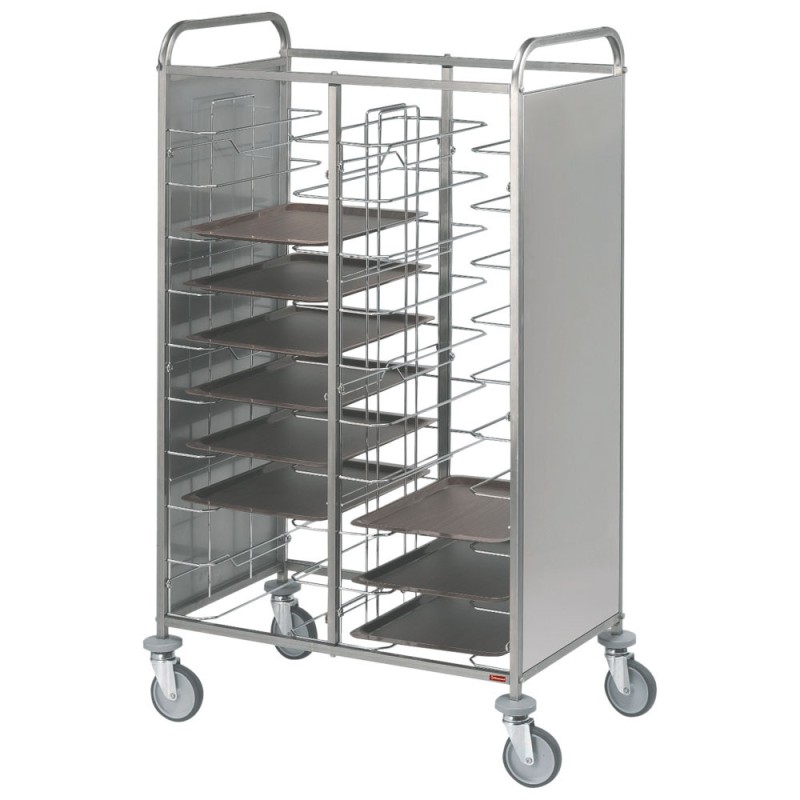 DIAMOND - Echelle à plateaux universel inox 2x 12 niveaux