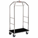 DIAMOND - Chariot pour valises/ vestiaire chromé 2 roues à freins