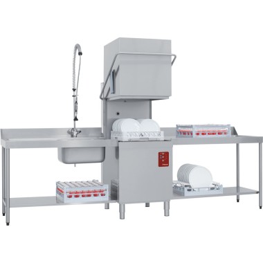 DIAMOND - Lave-vaisselle capot- panier 500x500 mm + adoucisseur
