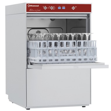 DIAMOND - Lave-verres panier carré 400x400 mm + adoucisseur