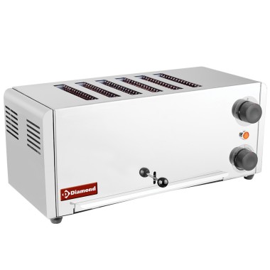DIAMOND - Toaster grille-pain électrique 6 tranches - inox.