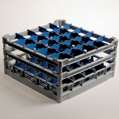 DIAMOND - Panier  25 verres Ø 90 mm incliné polypropène