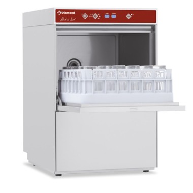 DIAMOND - Lave verres panier 400x400 mm avec adoucisseur