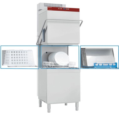 DIAMOND - Lave-vaisselle-batteries à capot + adoucisseur + récupérateur buée