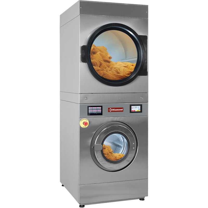 DIAMOND - Lave-linge super essorage 11 kg + séchoir rotatif 11 kg