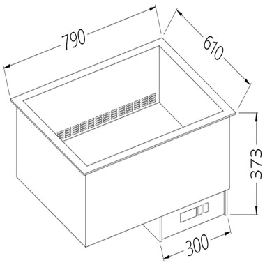 DIAMOND - Elément bain-marie 2 GN 1/1 à sec ventilé