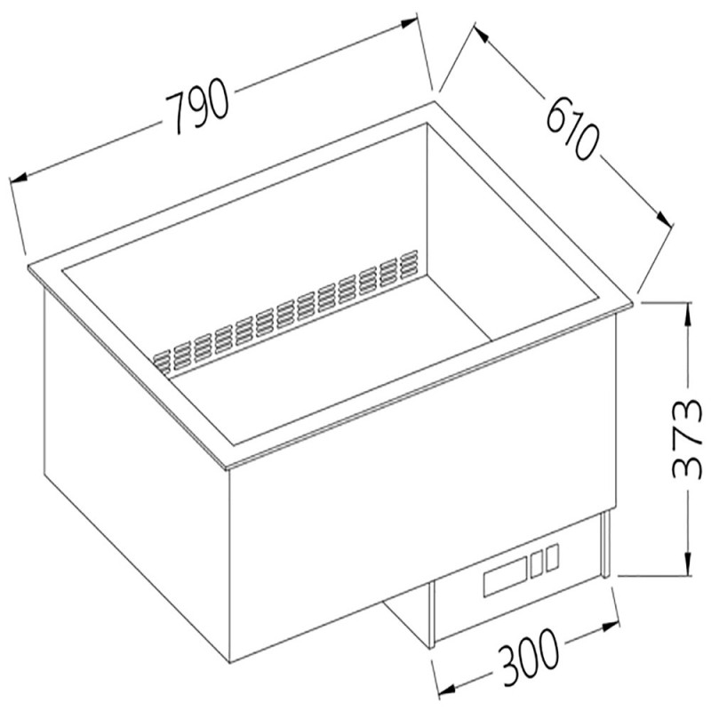 DIAMOND - Elément bain-marie 2 GN 1/1 à sec ventilé