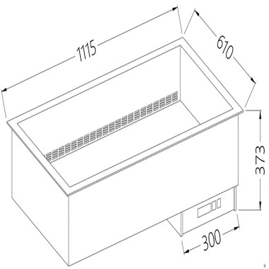 DIAMOND - Elément bain-marie 3 GN 1/1 à sec ventilé