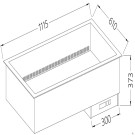 DIAMOND - Elément bain-marie 3 GN 1/1 à sec ventilé