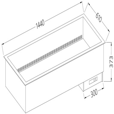 DIAMOND - Elément bain-marie 4 GN 1/1 à sec ventilé