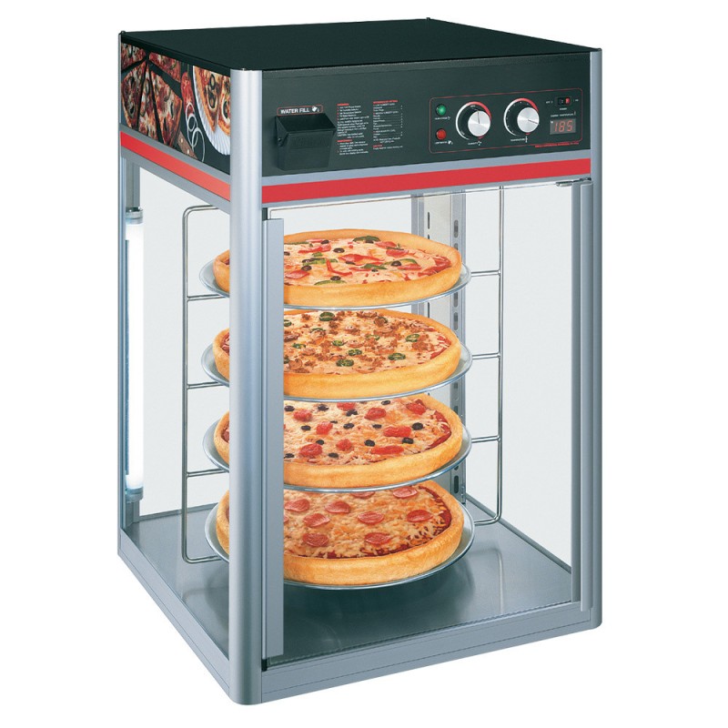 DIAMOND - Vitrine chauffante à poser 4 grilles rotatives