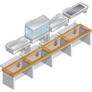 DIAMOND - Elément cuve bain-marie "à sec" ventilé - 4x GN 1/1