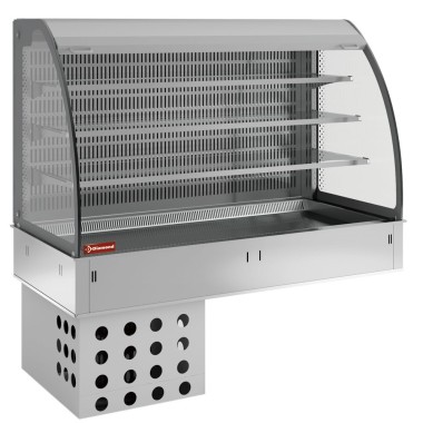 DIAMOND - Mural avec top et vitrine réfrigérés ventilés - 4x GN 1/1