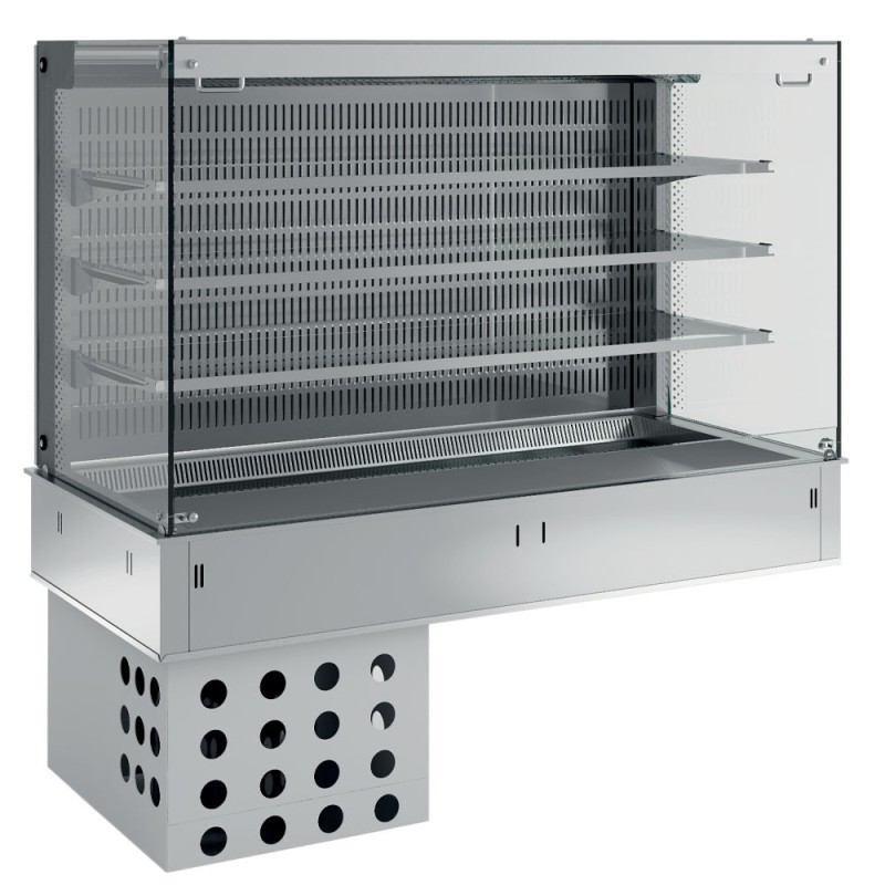 DIAMOND - Mural avec top et vitrine réfrigérés ventilés - 3x GN 1/1