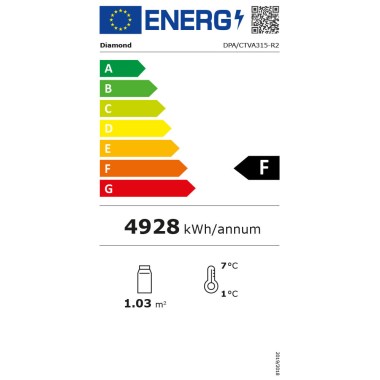 DIAMOND - Mural avec top et vitrine réfrigérés ventilés - 4x GN 1/1