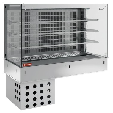 DIAMOND - Mural avec top et vitrine réfrigérés ventilés - 4x GN 1/1