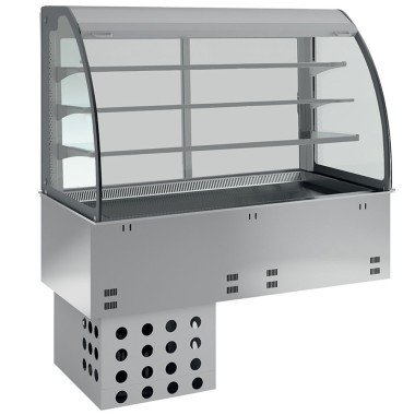 DIAMOND - Elément cuve- vitrine 3 niveaux- ouvert -2x GN