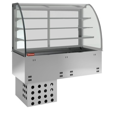 DIAMOND - Elément cuve- vitrine 3 niveaux-ouvert- 4x GN