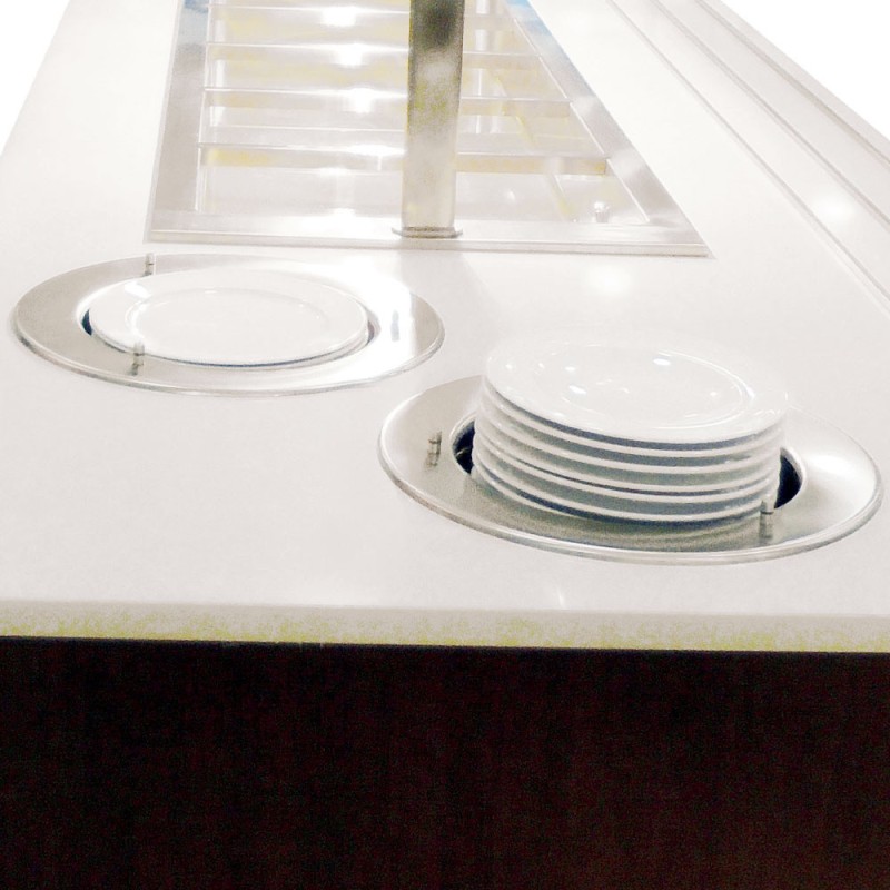 DIAMOND -Elévateur chauffant pour assiettes 40-50 unités