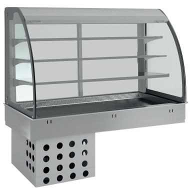 DIAMOND - Elément vitrine 3 niveaux ouverte ventilée 2x GN