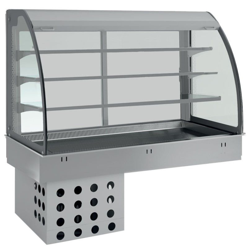 DIAMOND - Elément vitrine 3 niveaux ouverte ventilée 2x GN