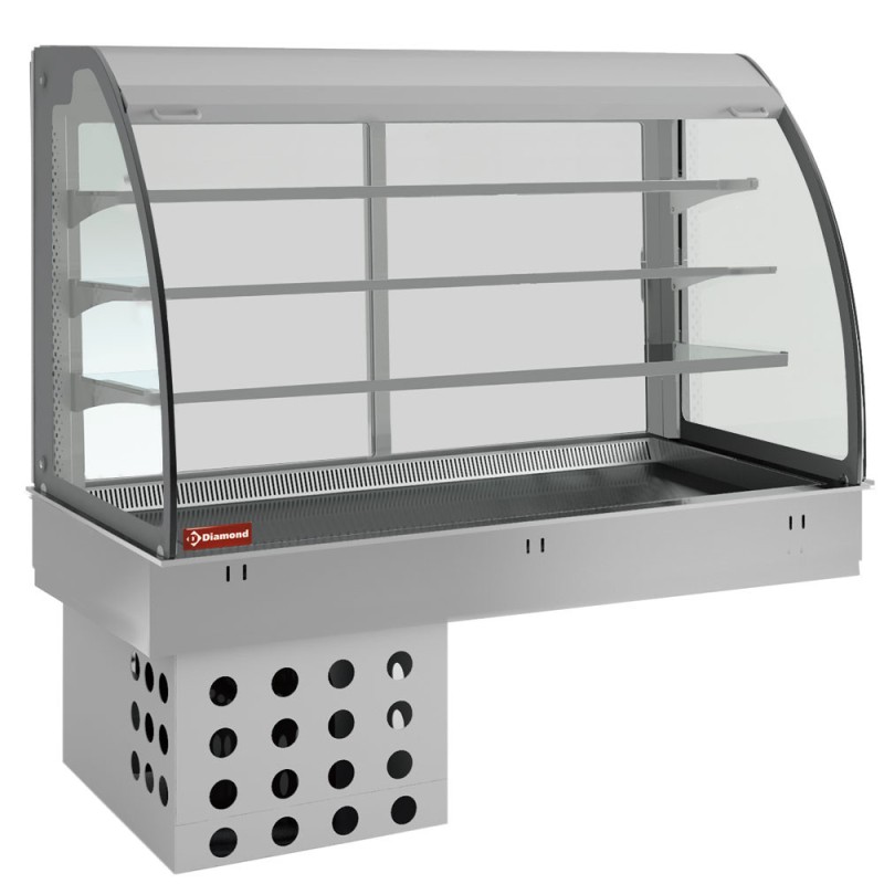 DIAMOND - Elément vitrine 3 niveaux ouverte ventilée 3x GN