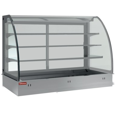 DIAMOND - Elément- vitrine sur 3 niveaux ouverte  ventilée 4xGN