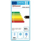 DIAMOND - Vitrine ventilée t° positive 380 litres noire+ caisson