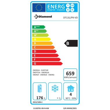 DIAMOND - Table frigorifique ventilée portes GN 1/1 260 litres.
