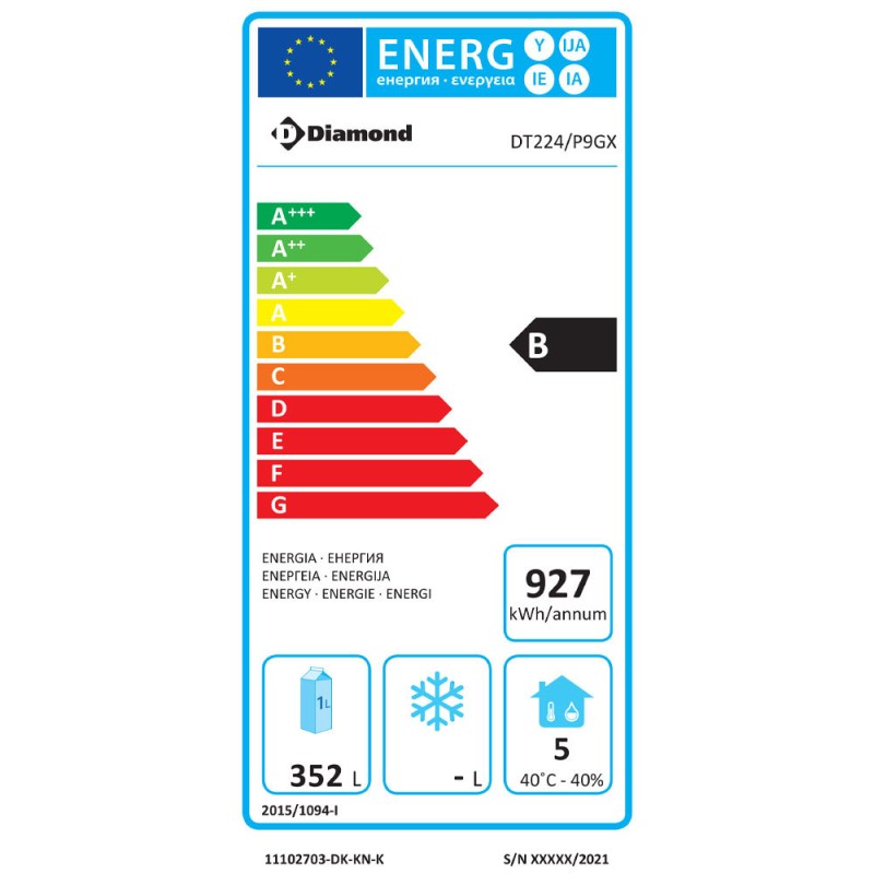 DIAMOND - Table frigorifique ventilée-4 portes GN1/1-550 litres