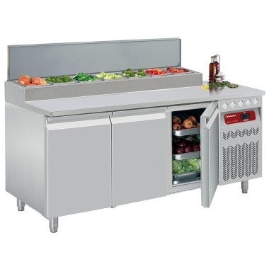 DIAMOND - Table frigorifique ventilée 3 portes GN1/1-405 litres