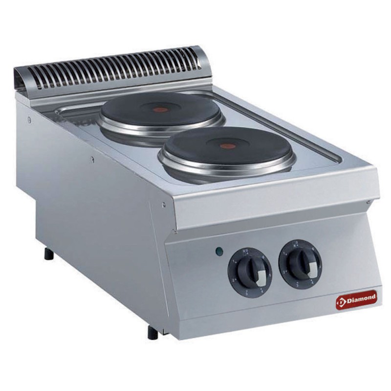 DIAMOND - Cuisinière électrique 2 plaques rondes
