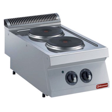DIAMOND - Cuisinière électrique 2 plaques rondes