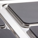 DIAMOND - Fourneau 4 plaques carrées + four électrique GN 2/1
