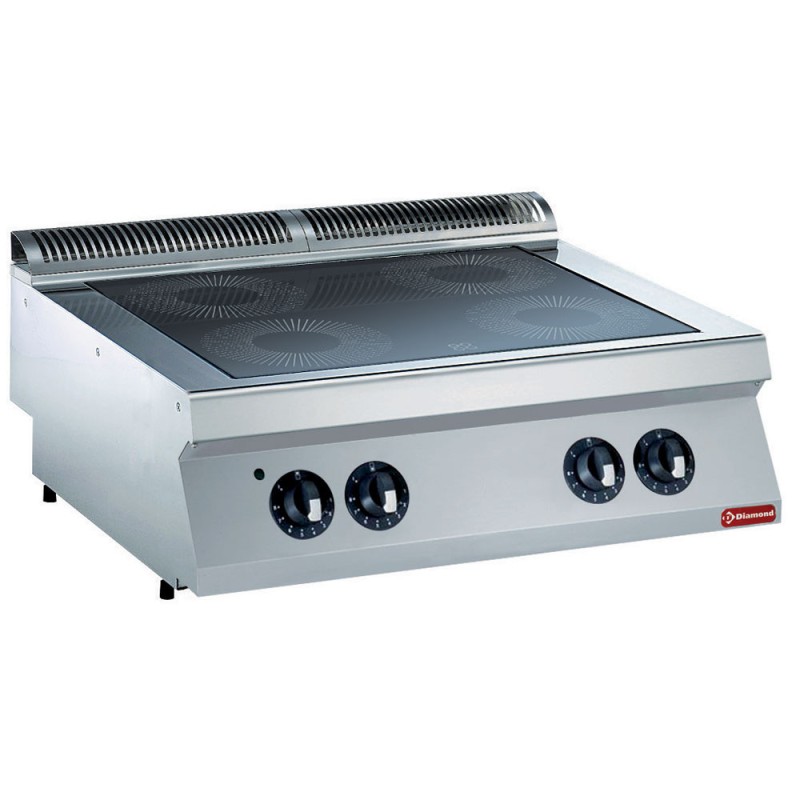 DIAMOND - Cuisinière électrique vitrocéramique - 4 zones