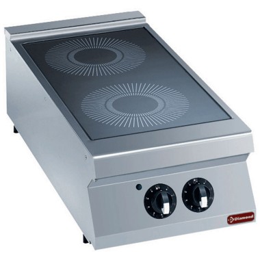 DIAMOND -Cuisinière électrique vitrocéramique 2 zones