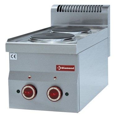 DIAMOND - Cuisinière électrique 2 plaques -top-